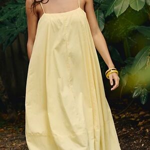 free people struttin midi dress Yellow Spaghetti Strap Maxi Dress